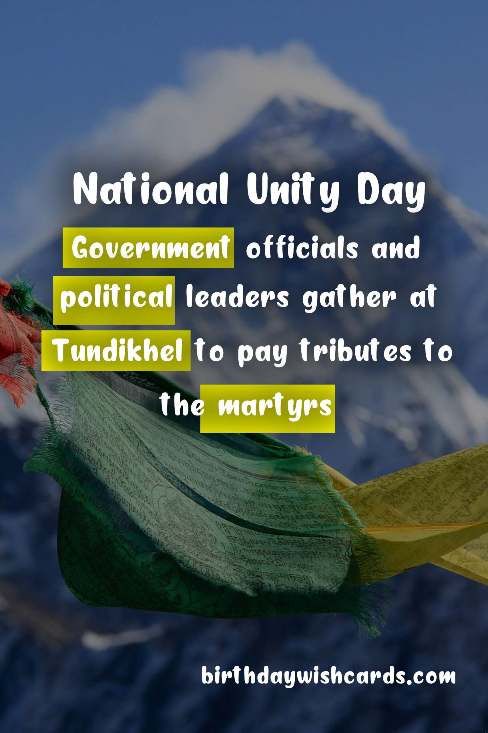 Birthday Wish Cards | Celebrate National Unity Day - 1st Magh