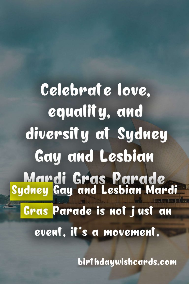 Celebrate Love and Acceptance at Sydney Gay and Lesbian Mardi Gras Parade on February 29th