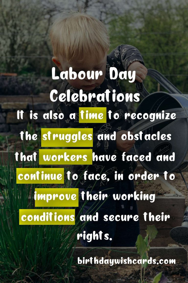 Celebrate Labour Day on May 1st with Joy and Appreciation