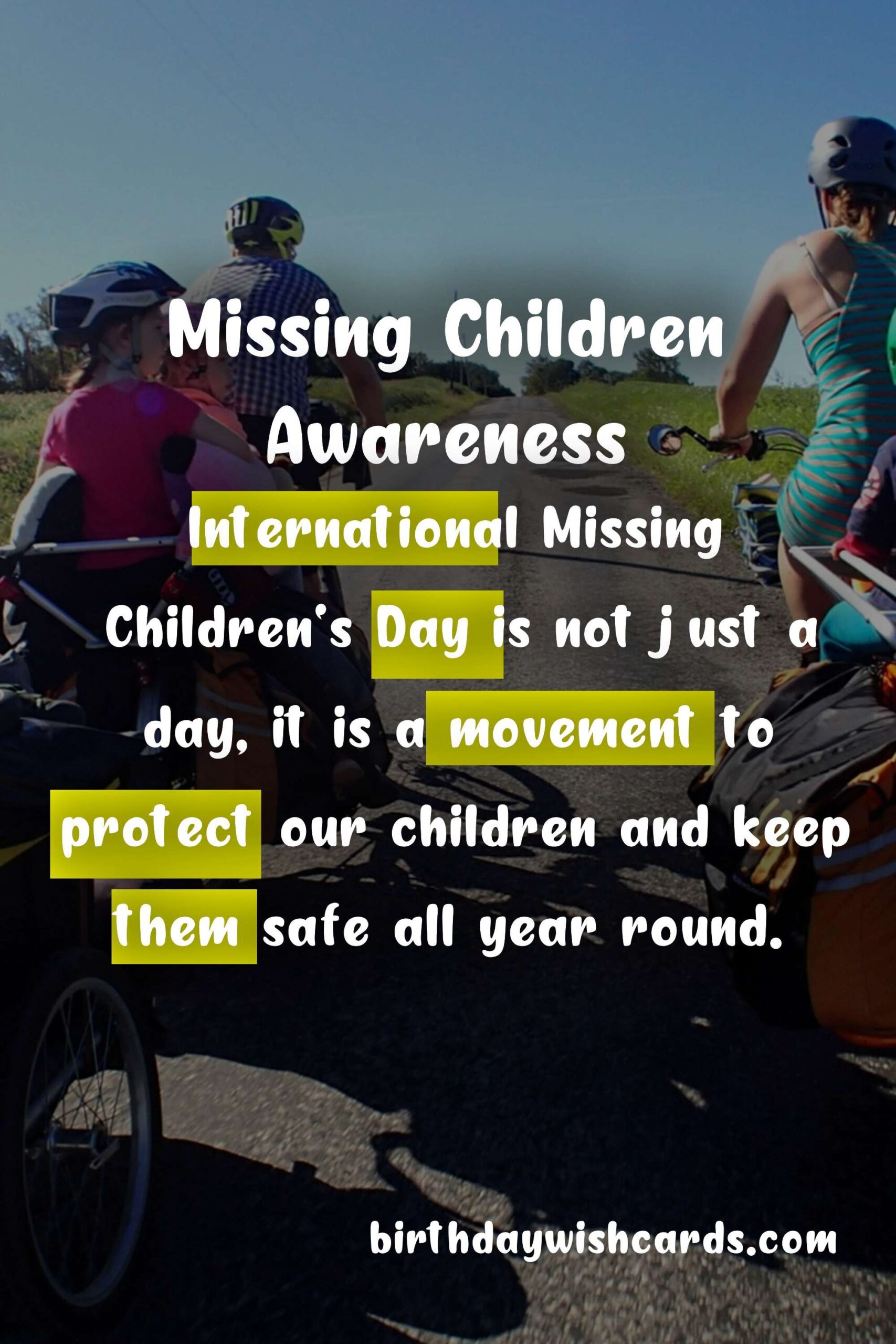 Birthday Wish Cards | May 25 - International Missing Children's Day