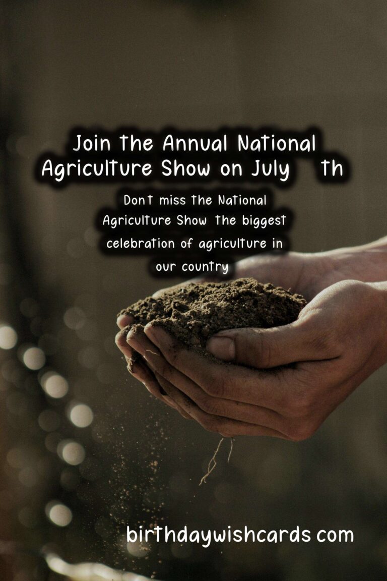 Celebrate Agriculture at the National Agriculture Show: July 25th