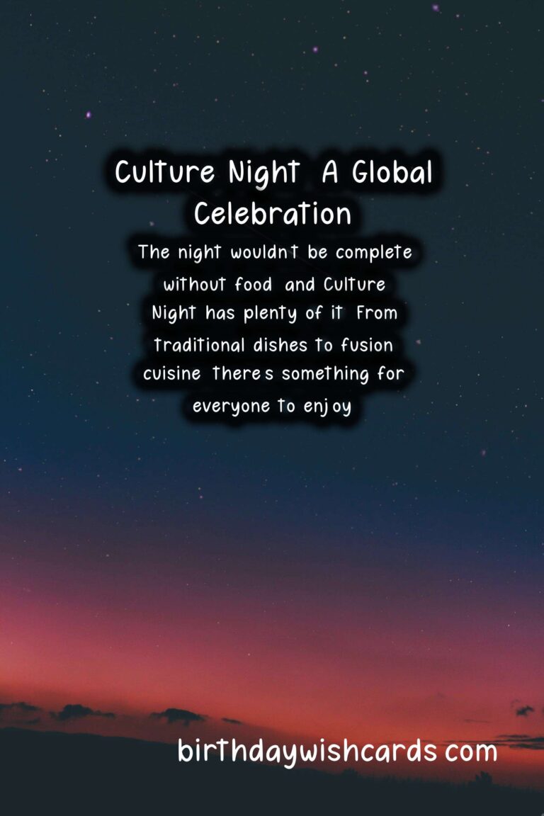 Celebrate Culture Night in September: A Timeless Tradition