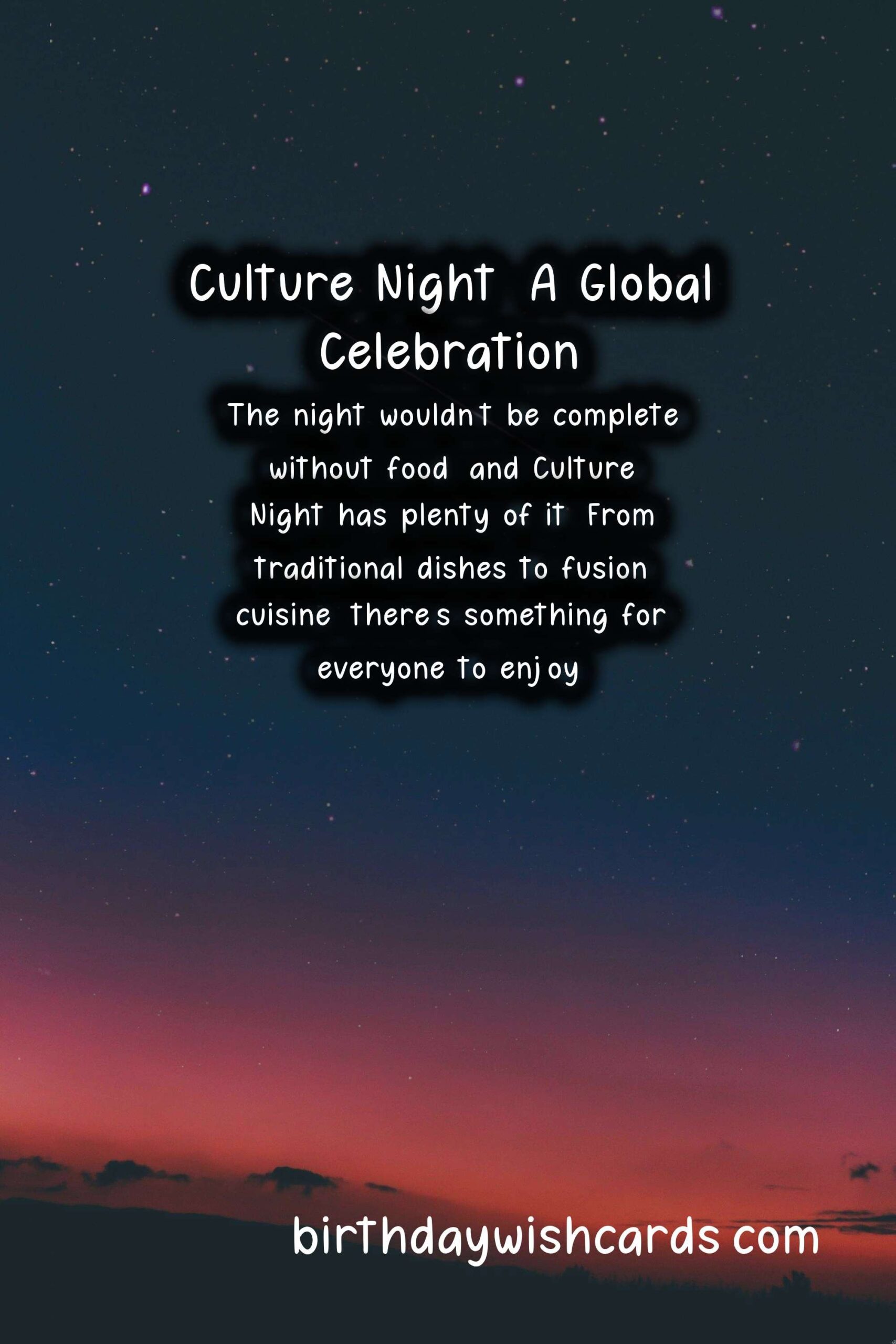 Birthday Wish Cards | Celebrate Culture Night in September: A Timeless Tradition