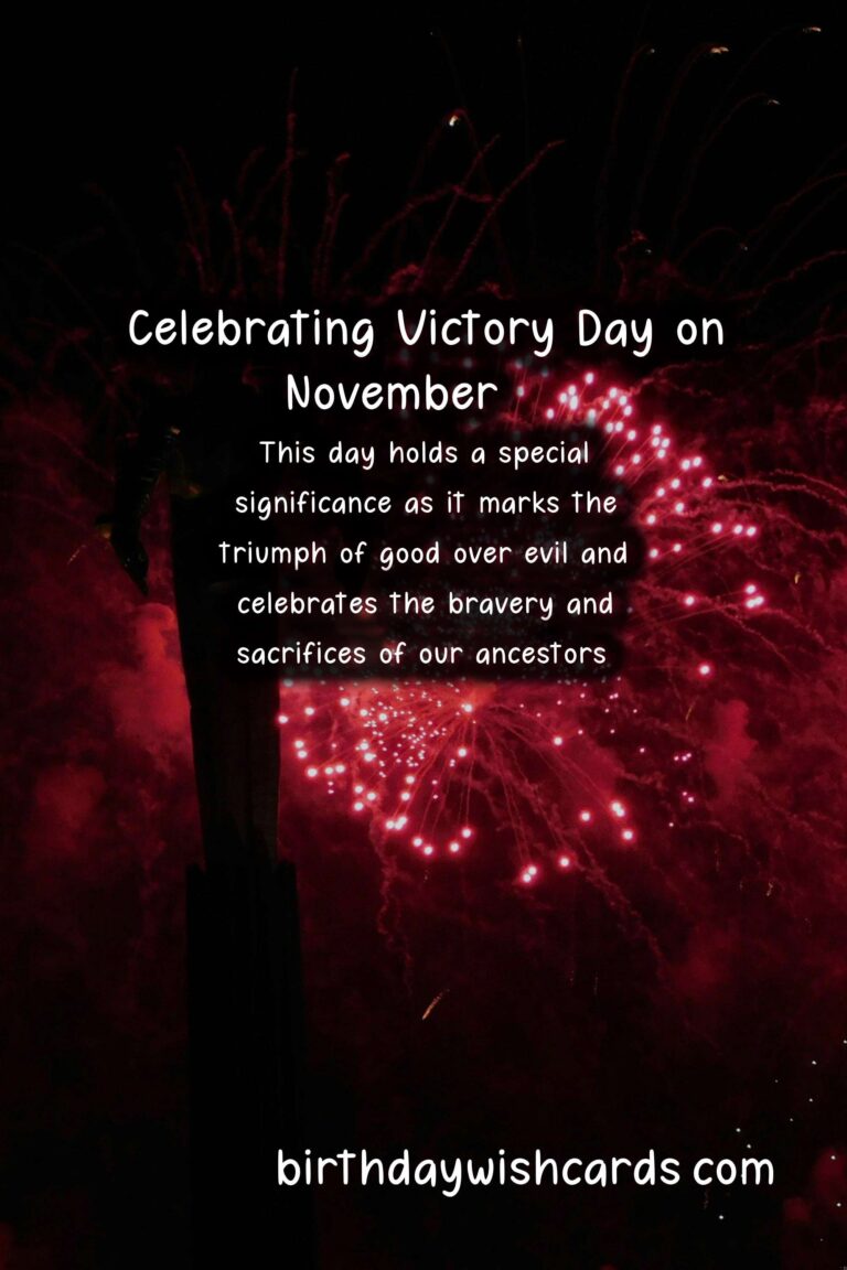 Celebrate Victory Day on November 18