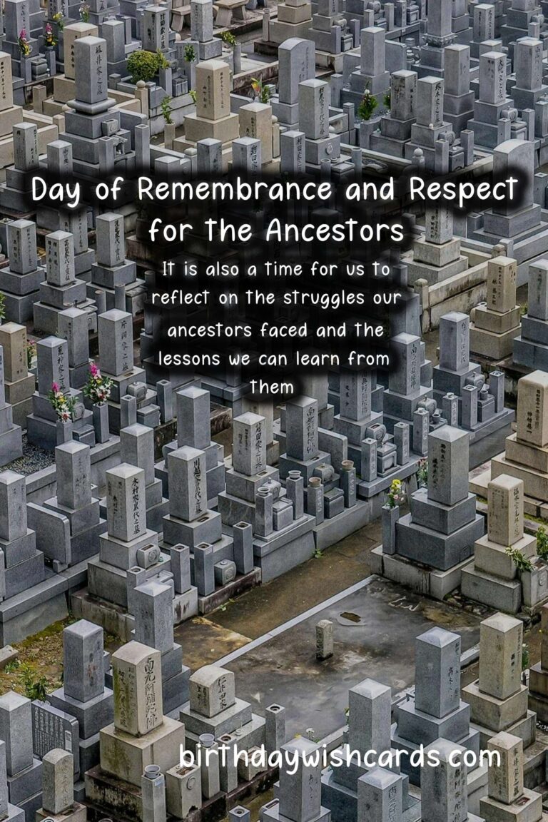Day of Remembrance and Respect for the Ancestors – September 17