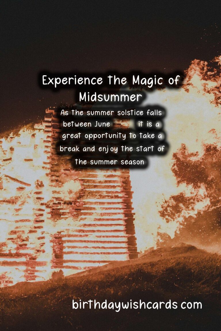 Experience the Magic of Midsummer – A Celebration of the Summer Solstice!