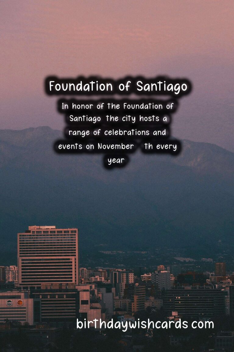 Foundation of Santiago – November 18