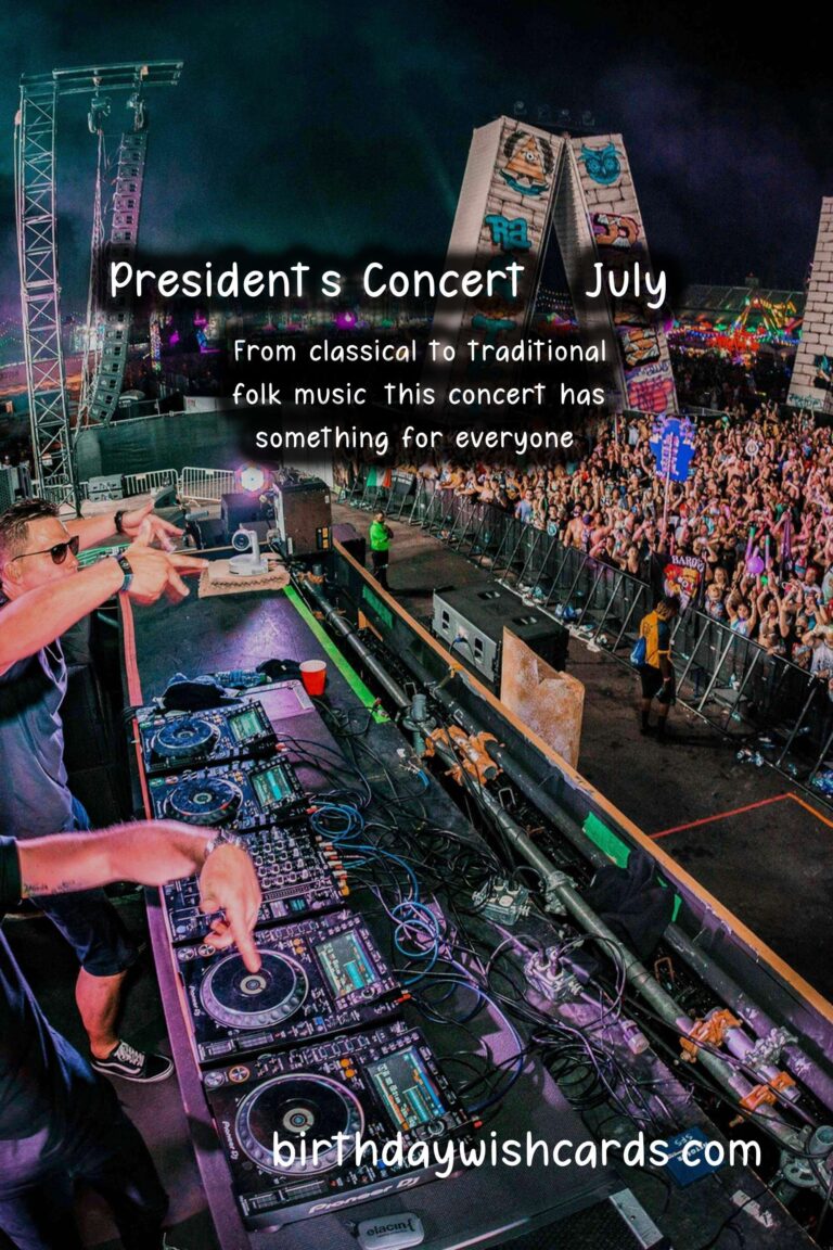 President’s Concert – July 16: An Unforgettable Night of Music and Celebration