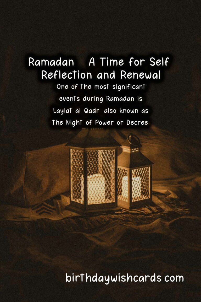 Ramadan – A Time for Self-Reflection and Renewal