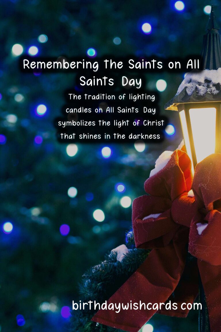 Remembering the Saints on All Saints’ Day