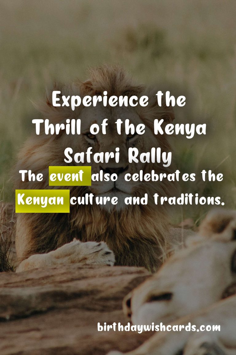 Discover the Thrill of the Kenya Safari Rally