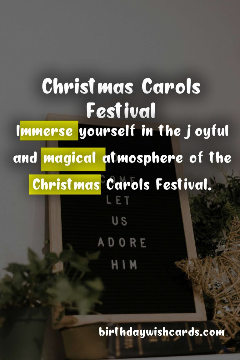 Celebrate Christmas with Joyful Carols at the Annual Christmas Carols Festival!