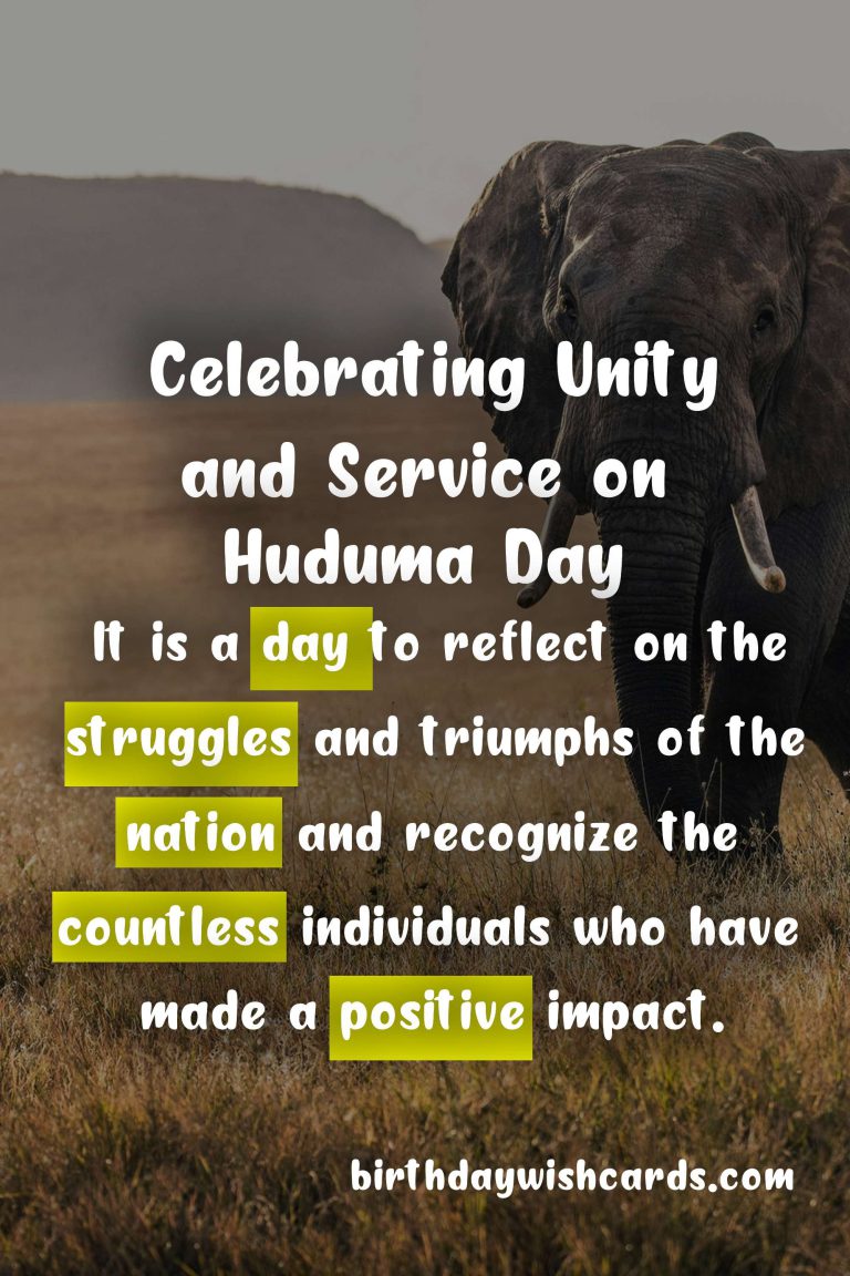 Huduma Day – A Celebration of Unity and Service