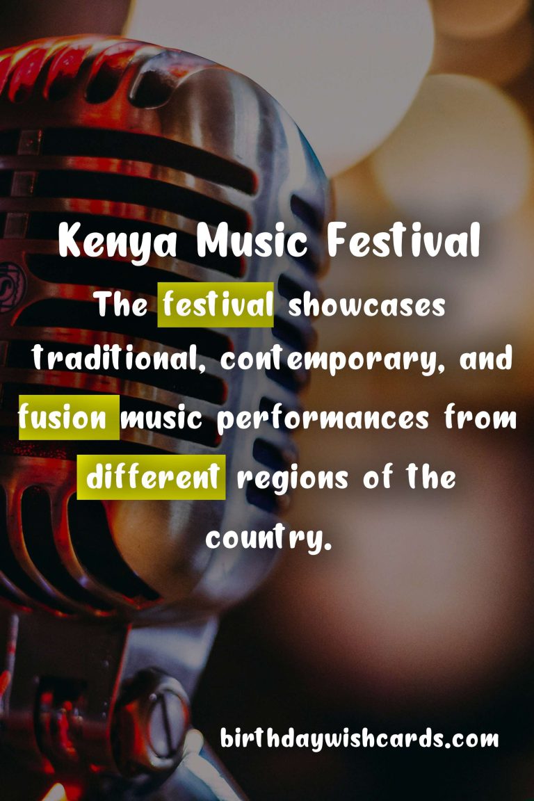 The Vibrant and Dynamic Kenya Music Festival: Dates Vary Annually