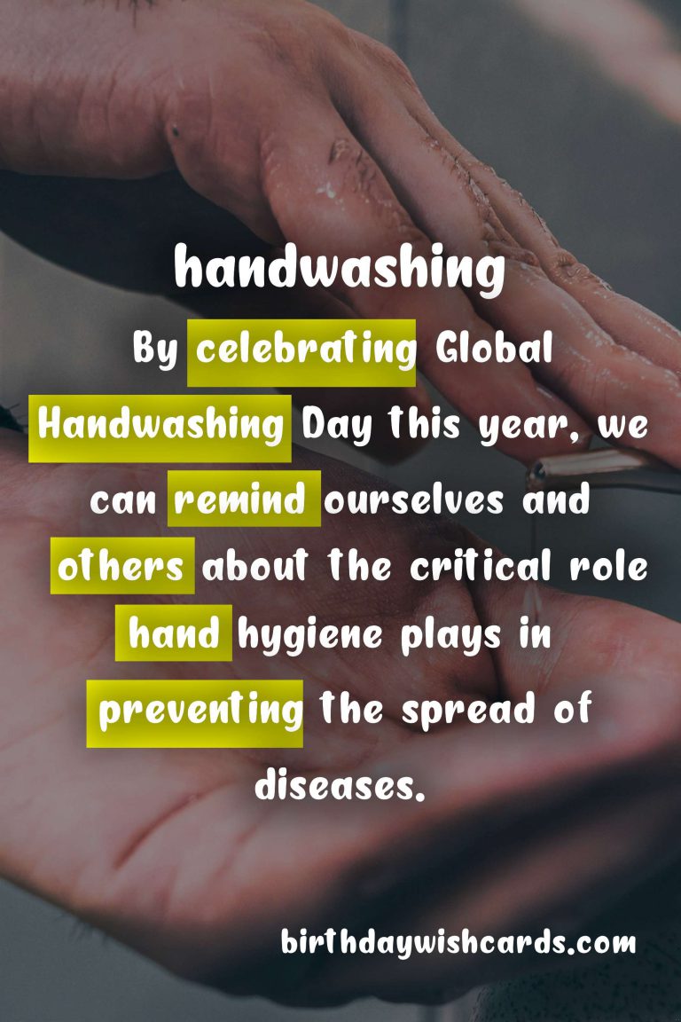 Global Handwashing Day – October 15