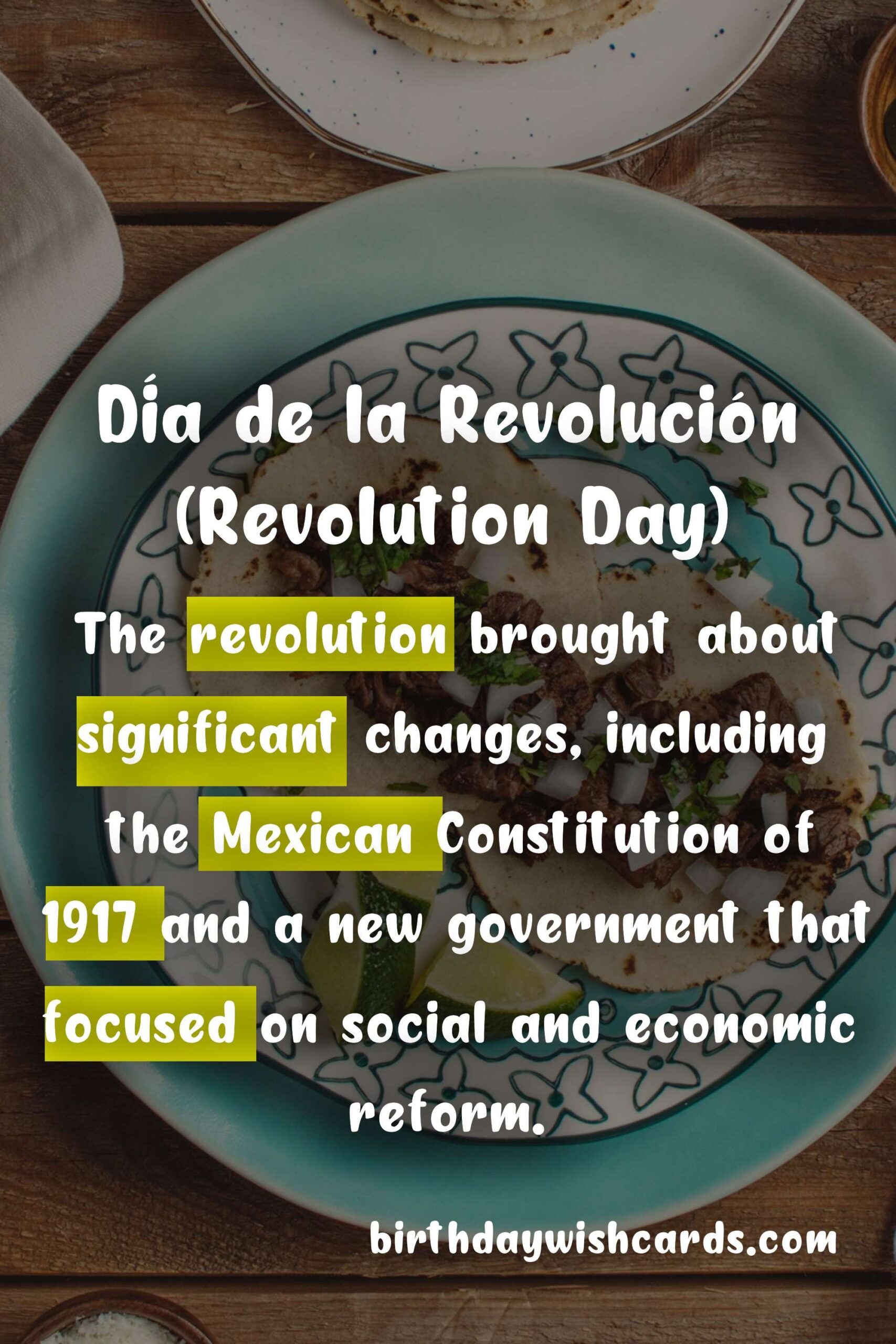 Birthday Wish Cards | Día de la Revolución (Revolution Day) - October 20