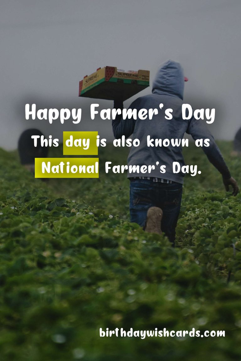 Celebrate Farmer’s Day – First Friday of December