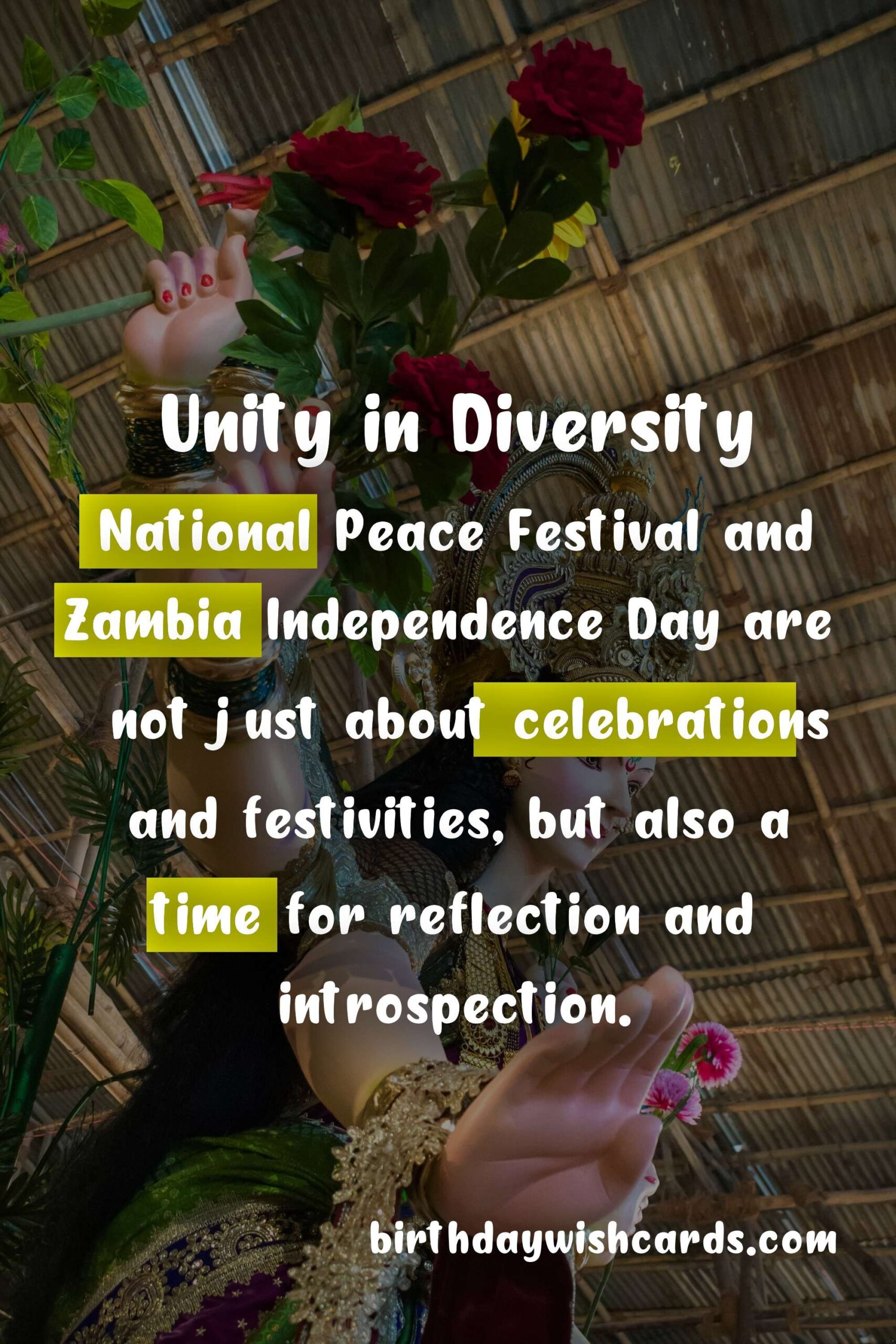 Birthday Wish Cards | National Peace Festival and Zambia Independence Day: A Celebration of Unity and Freedom