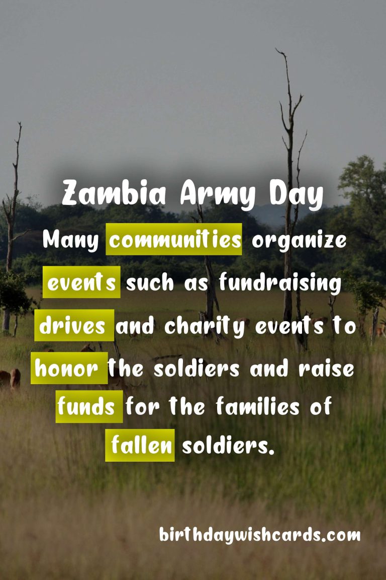 Zambia Army Day – August 5: Celebrating the Courage and Sacrifice of the Nation’s Defenders