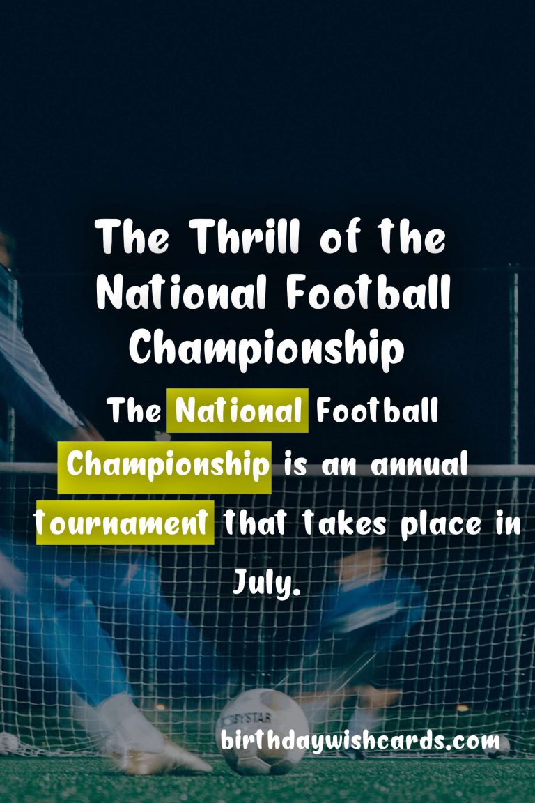 The Excitement of the National Football Championship
