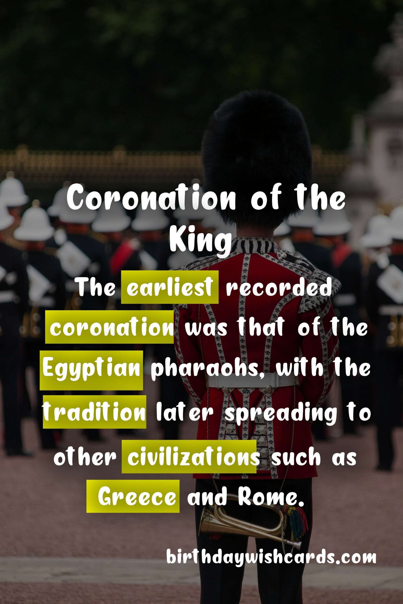 Birthday Wish Cards | The Coronation of the King: A Tradition of Majesty and Splendor