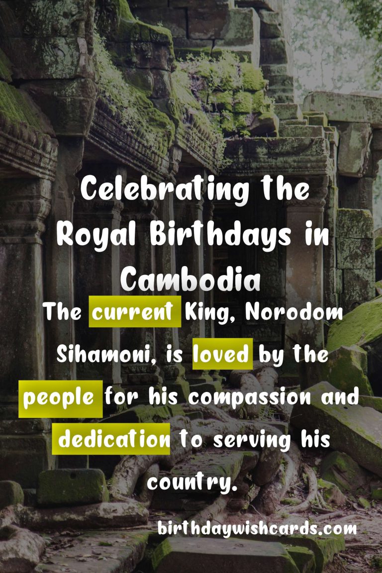 Royal Birthday Ceremonies in Cambodia: Honoring the Queen Mother and King Father