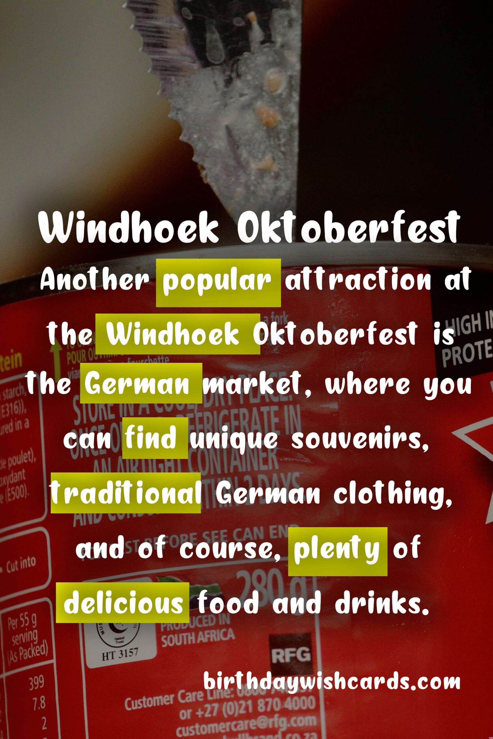 Birthday Wish Cards | Celebrating German Culture at the Windhoek Oktoberfest - October 25-26