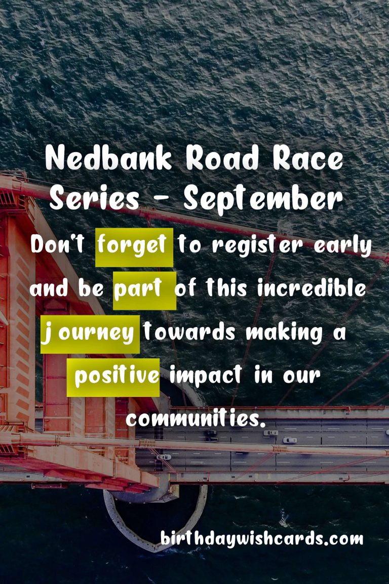 Nedbank Road Race Series – September 21