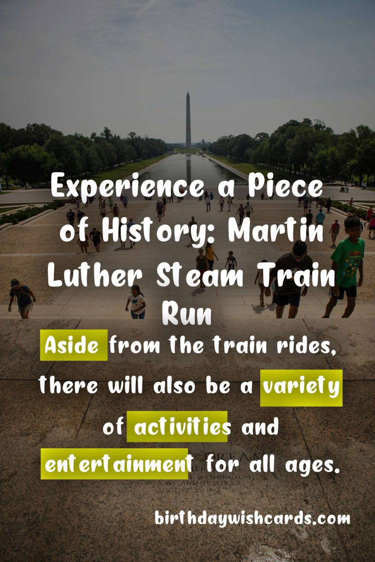 Experience a Piece of History: Martin Luther Steam Train Run – October 5-6