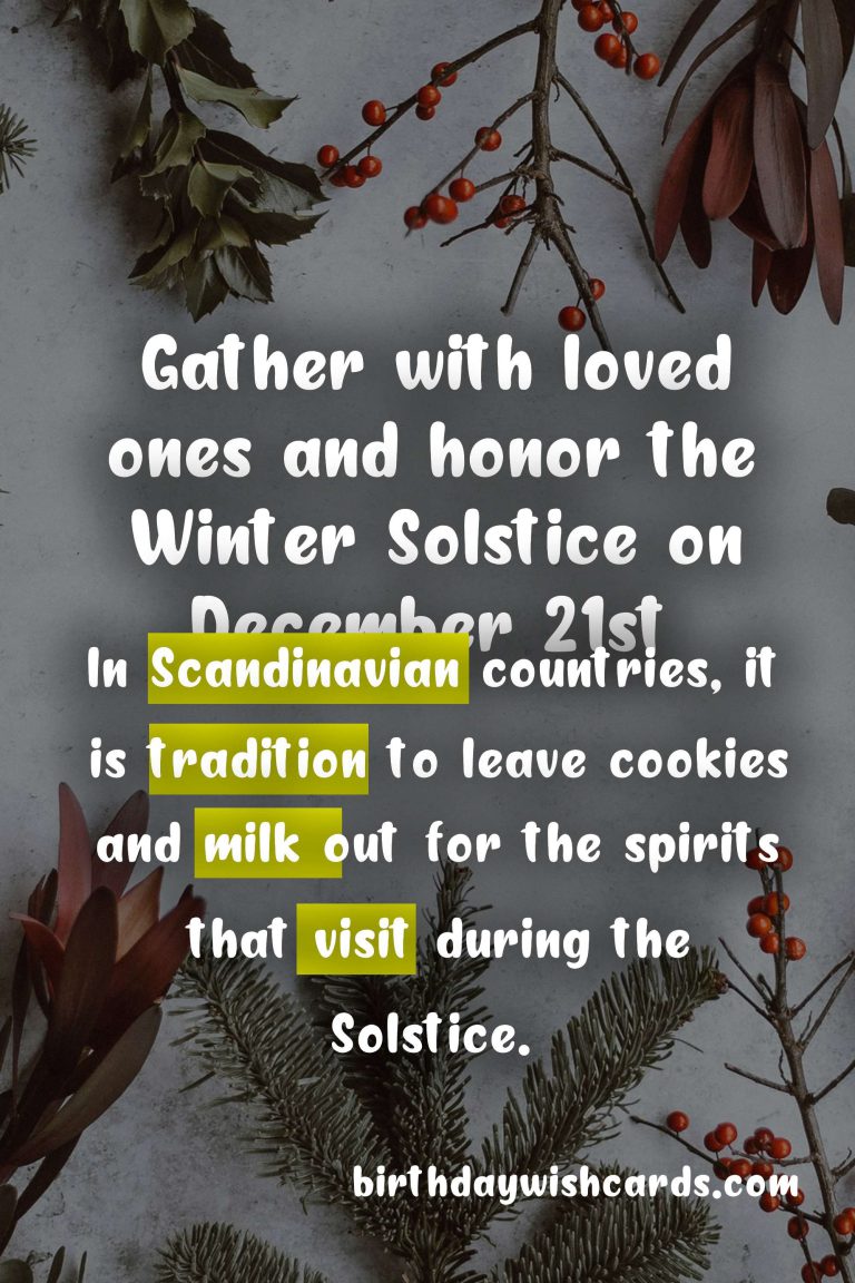 Celebrate the Winter Solstice on December 21