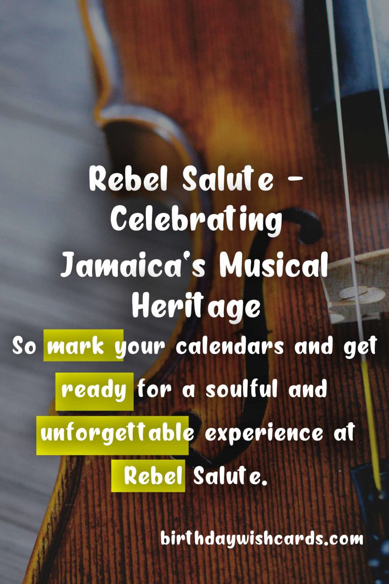 Rebel Salute – January 17th: Celebrating the Soulful Sounds of Jamaica