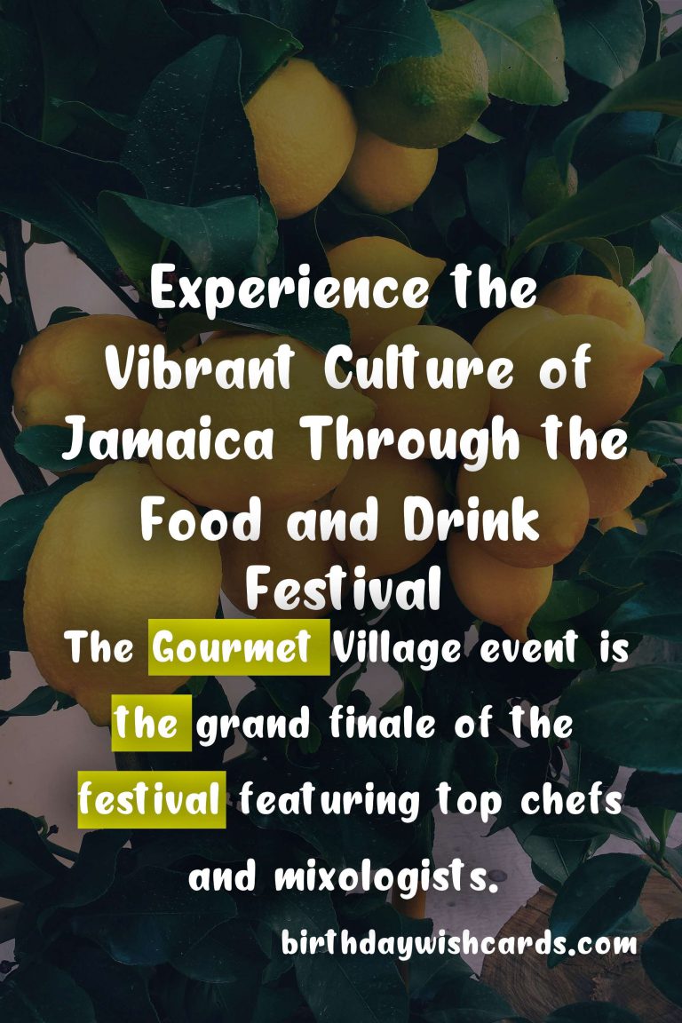 Experience the Vibrant Culture of Jamaica Through the Food and Drink Festival