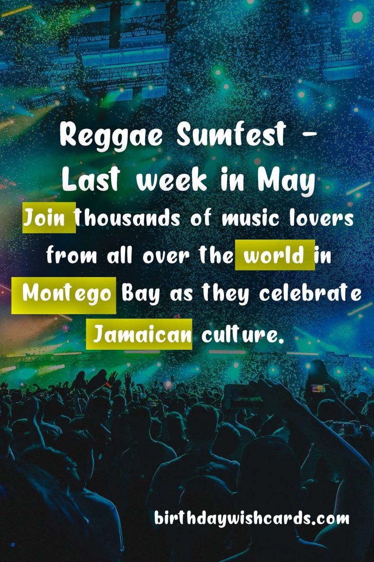 Experience the Ultimate Festivity at Reggae Sumfest – Last week in May