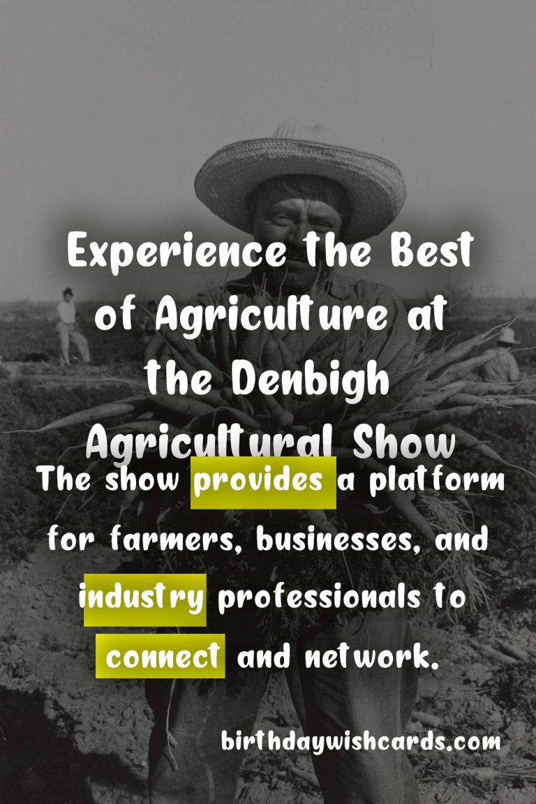 Experience the Best of Agriculture at the Denbigh Agricultural Show