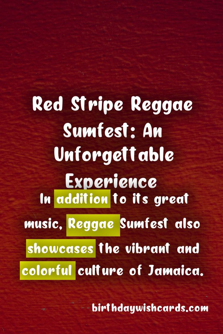 Red Stripe Reggae Sumfest – August: The Ultimate Reggae Experience