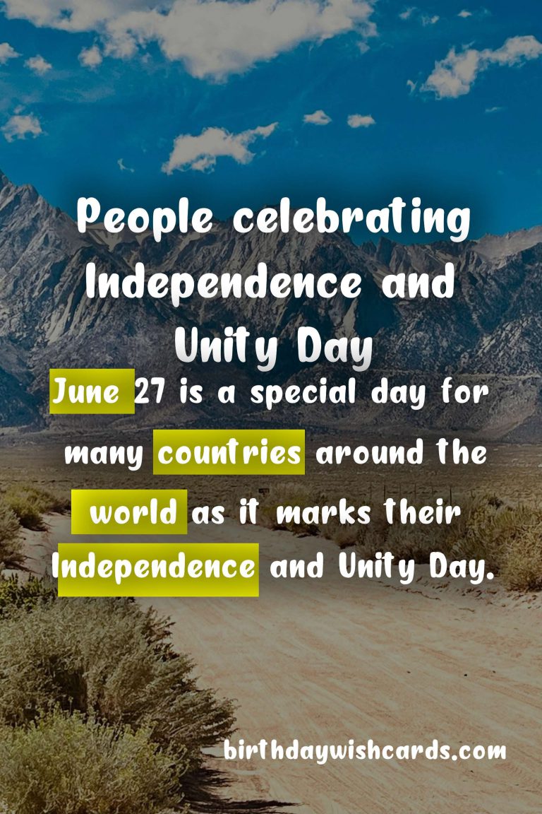 Commemorating Independence and Unity Day – June 27
