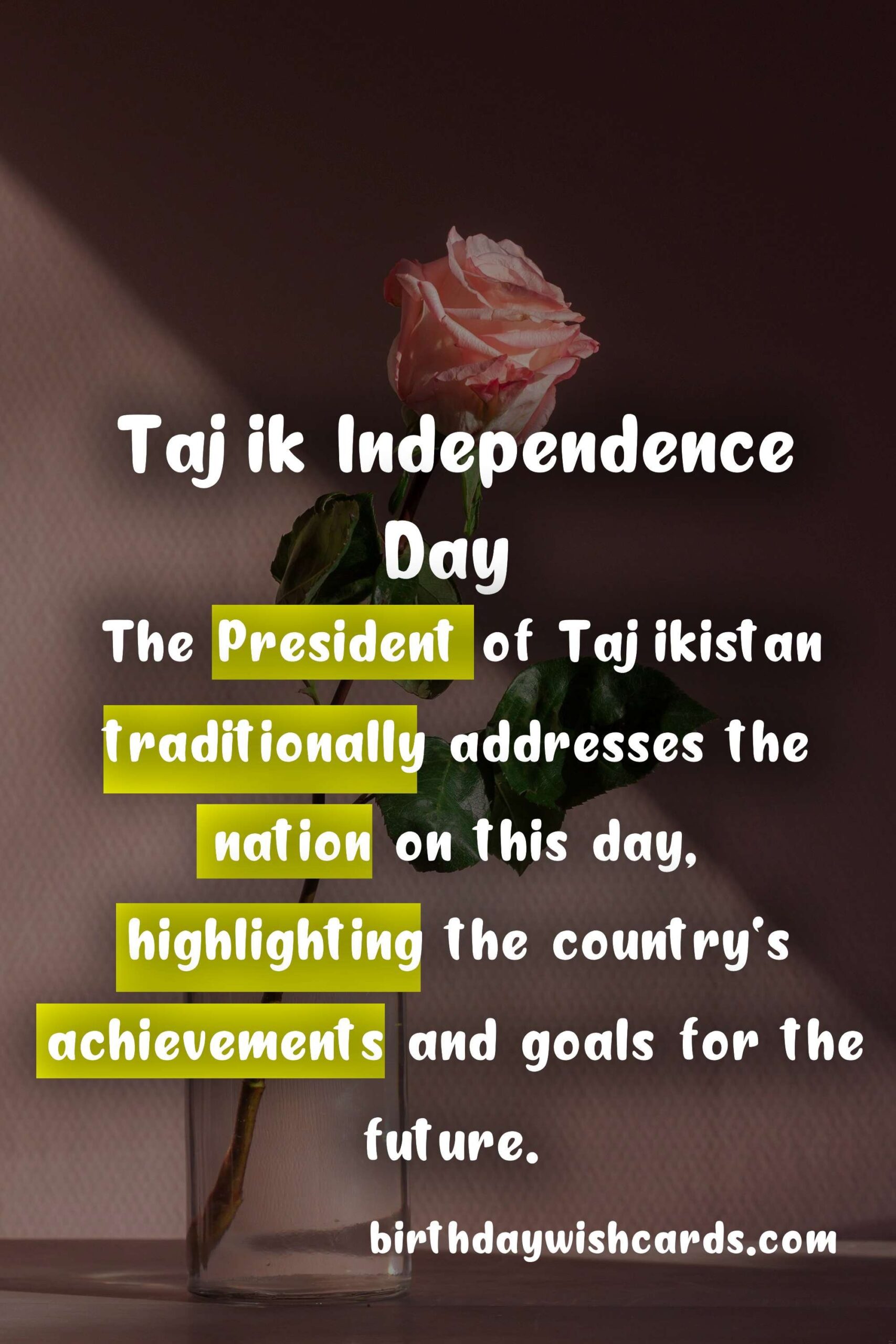 Birthday Wish Cards | Tajikistan Celebrates Independence Day on September 9