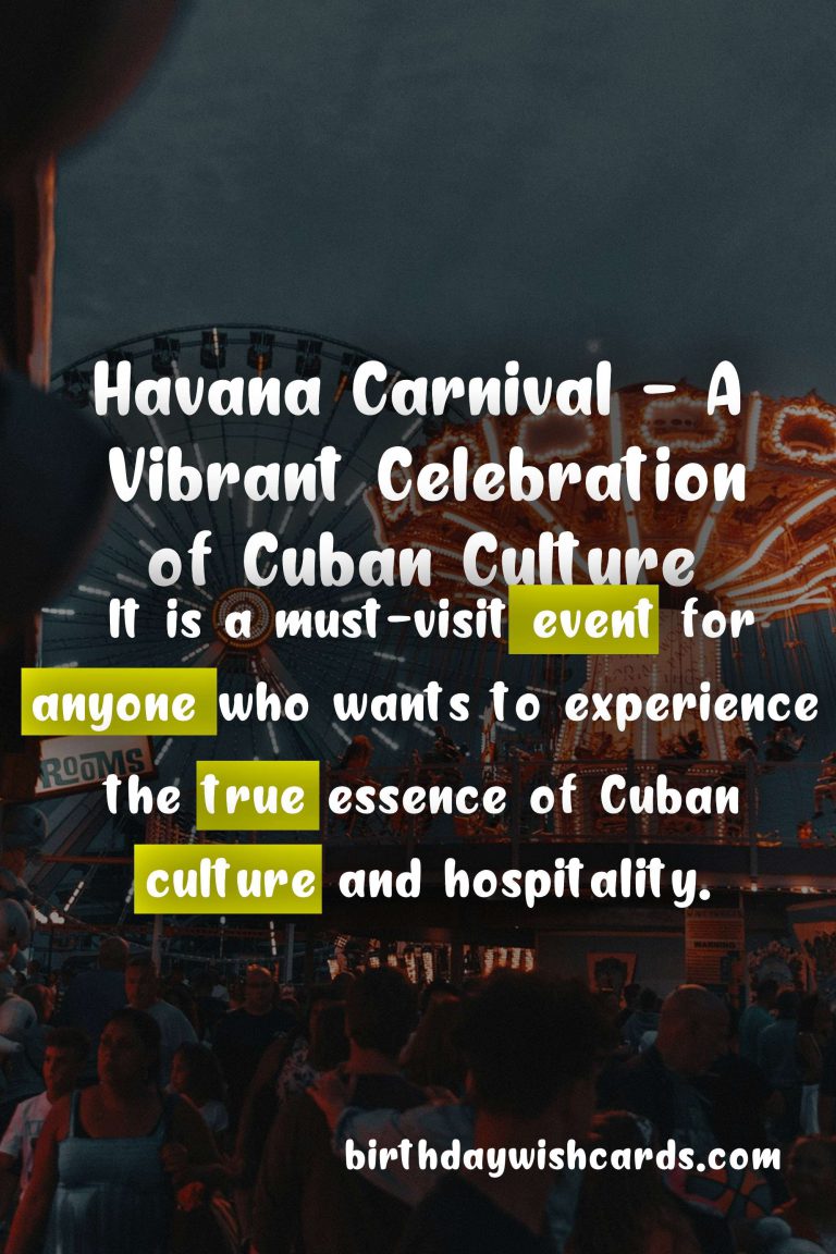 Havana Carnival – A Vibrant Celebration of Cuban Culture