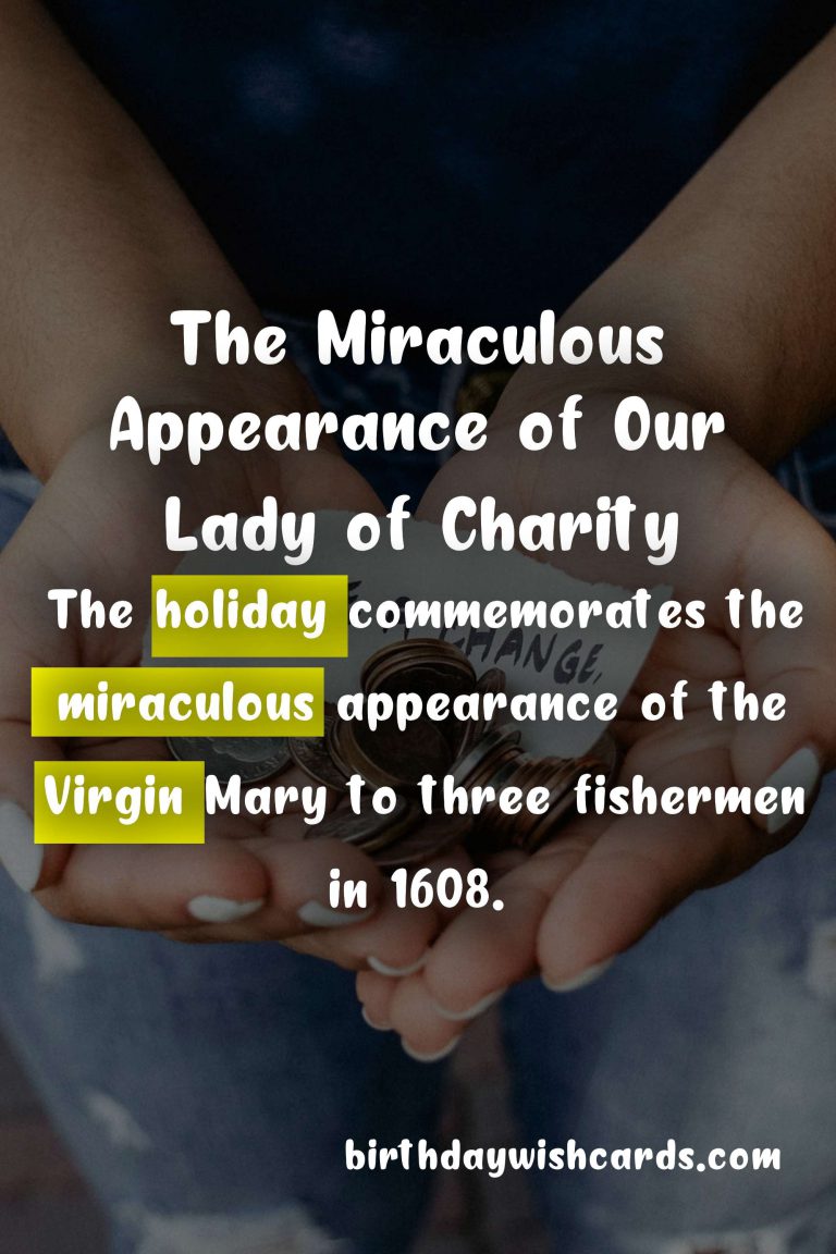 Feast of Our Lady of Charity – September 8