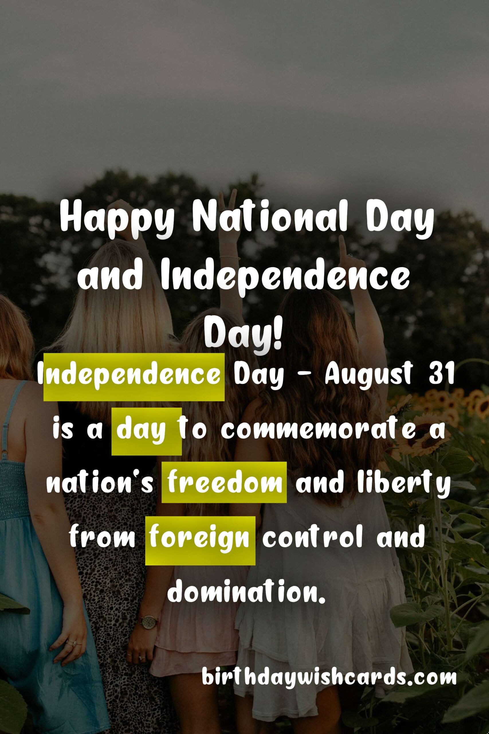 Birthday Wish Cards | Celebrating National Day and Independence Day in 2021