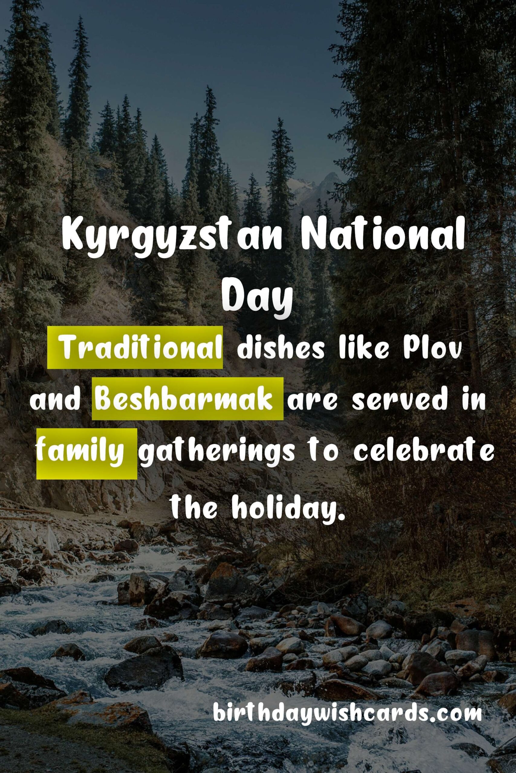 Birthday Wish Cards | Celebrate Kyrgyzstan National Day - August 31
