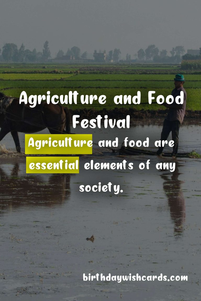 Agriculture and Food Festival – June 26Revolution and Youth Day (January 14)