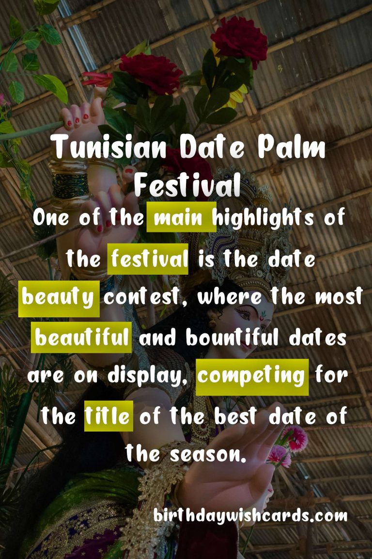 Tunisian Date Palm Festival (TBA)