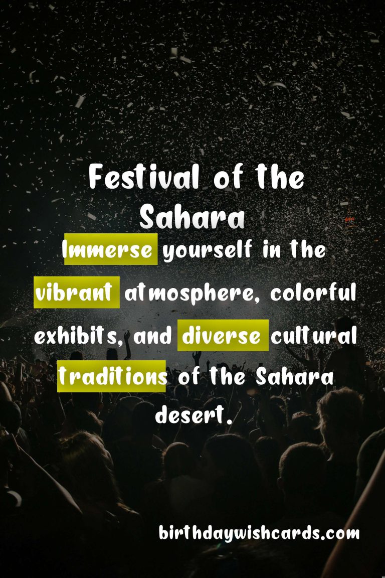 Celebrate the Festive Season with Festival of the Sahara (December)