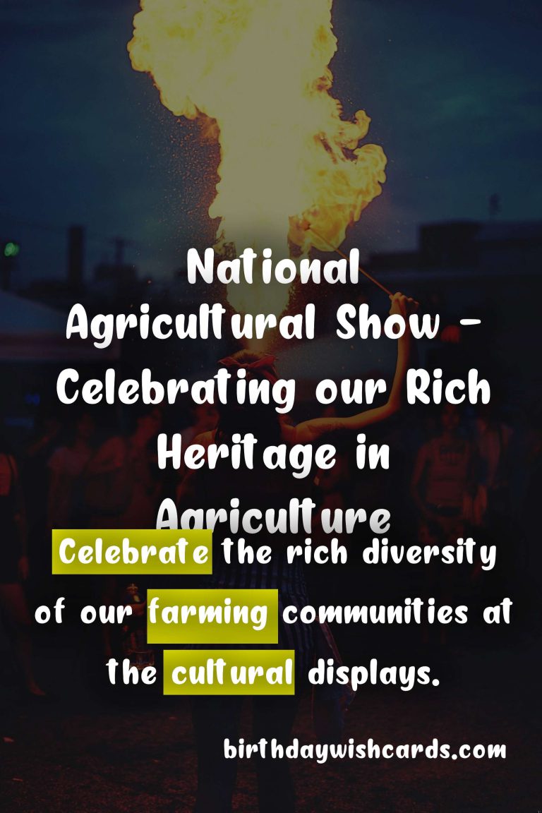 Experience the Richness of Agriculture at National Agricultural Show (August 12-14)