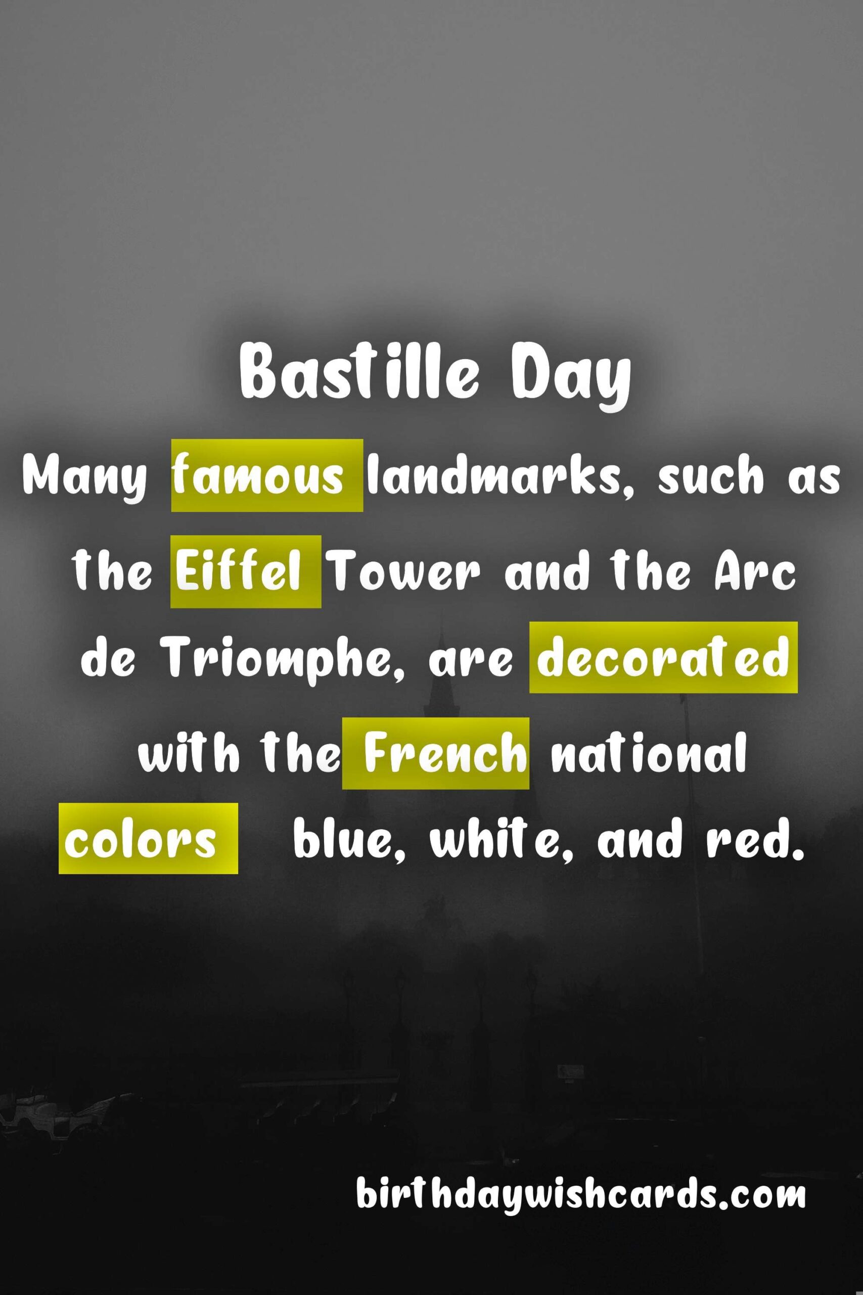 Birthday Wish Cards | July 14 - Bastille Day