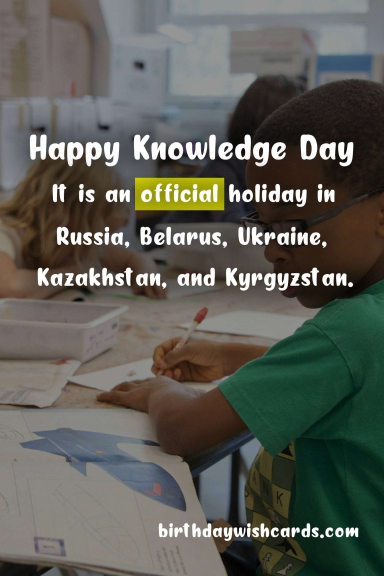 September 1 – Knowledge Day: Celebrating Education and Growth