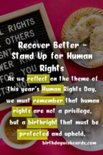 Birthday Wish Cards | 10-December Human Rights Day: