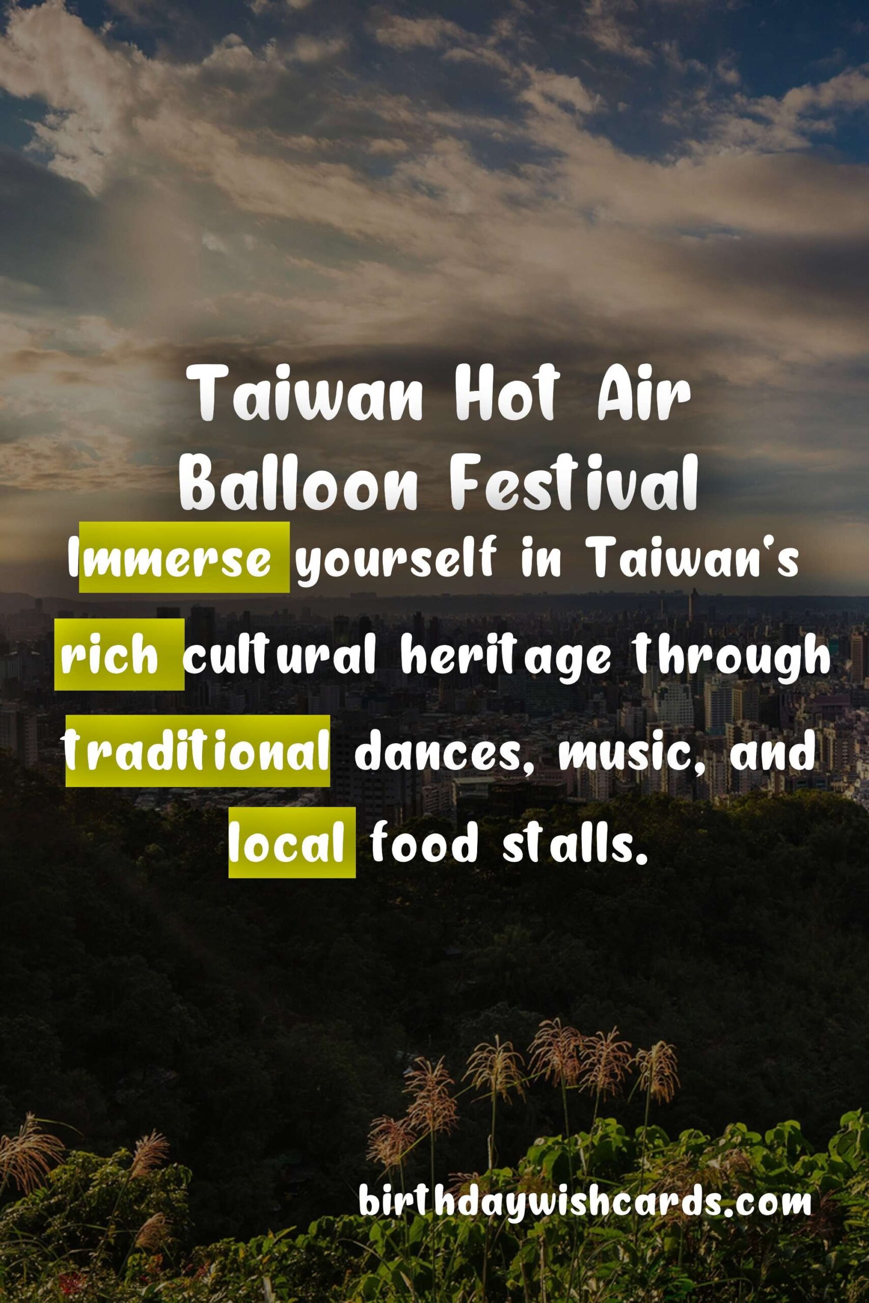 Birthday Wish Cards | Taiwan Hot Air Balloon Festival(November) – The Ultimate Celebration of Colors and Adventure