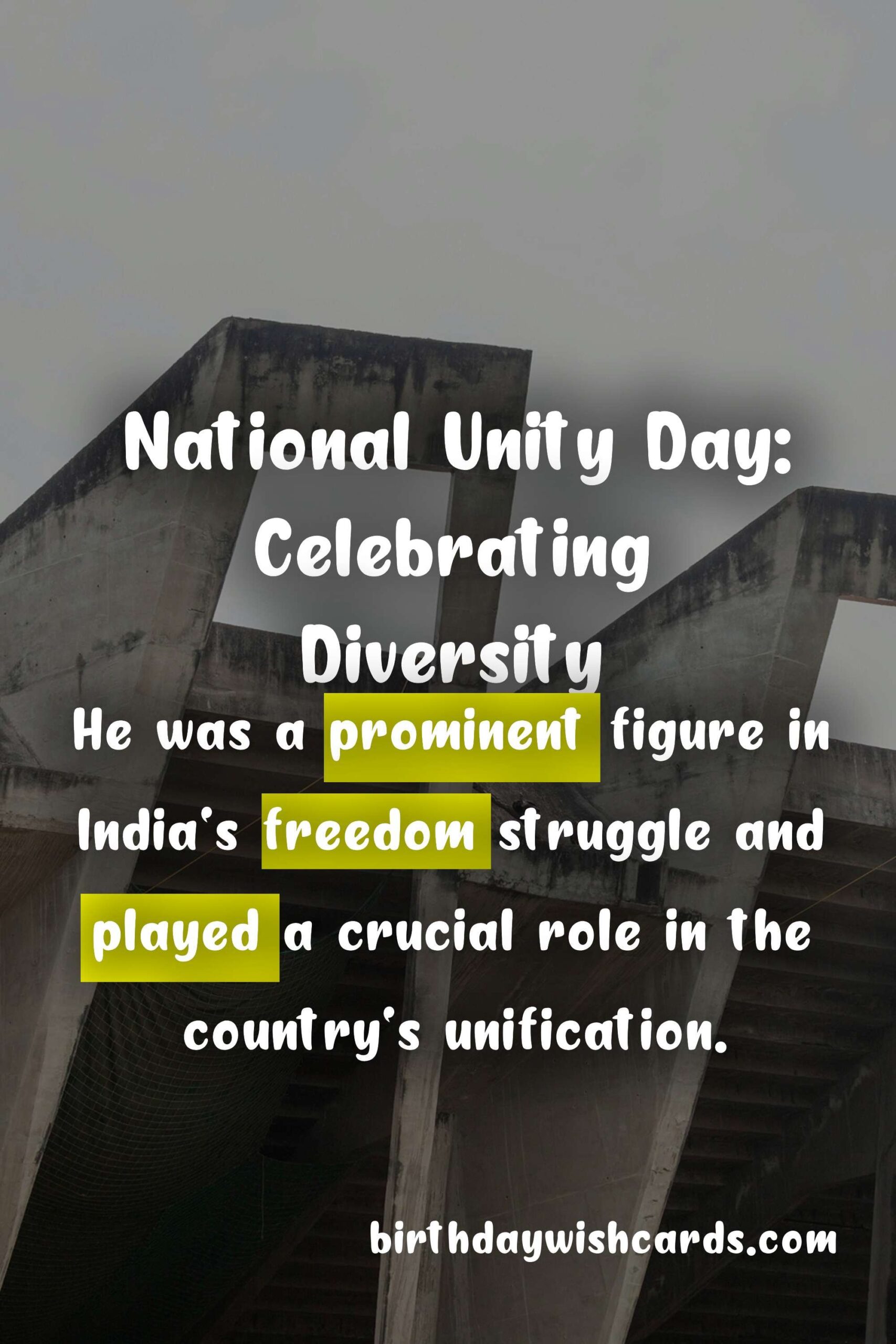 Birthday Wish Cards | National Unity Day - November 28: Uniting a Diverse Nation